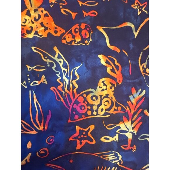 Lands End Mens XL Swim Trunks Ocean Print Polyester Summer Colorful - Picture 4 of 5